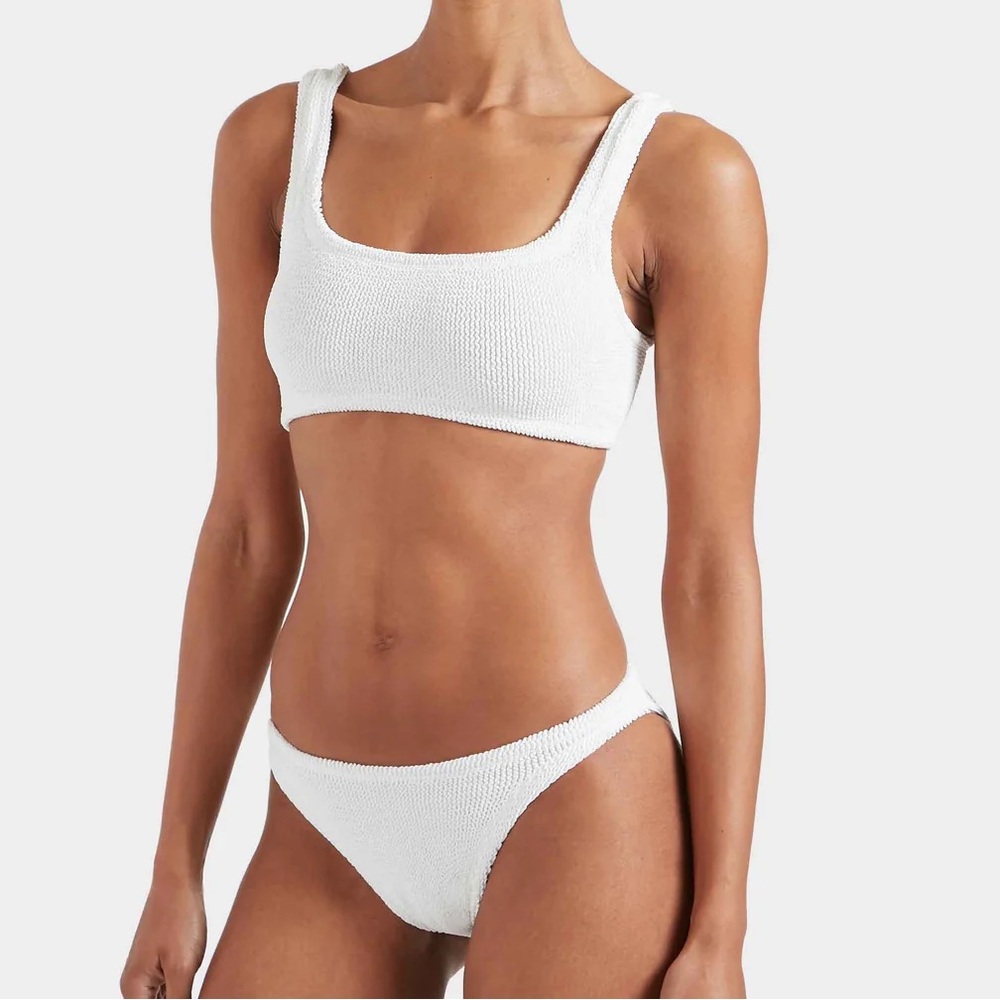 Hunza G White Xandra Bathing Suit